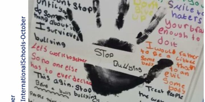 Spreading awareness through posters during the anti-bullying campaign. Well done grade 7; we really appreciate the inspirational words and signs that you spread on our campus.