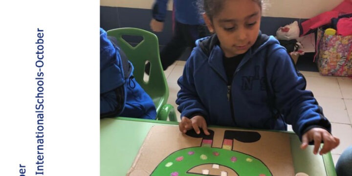 KG1 students are enjoying the monster counting activity that works on number recognition, counting and fine motor skills.