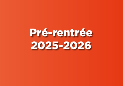PRE RENTREE 2025/2026