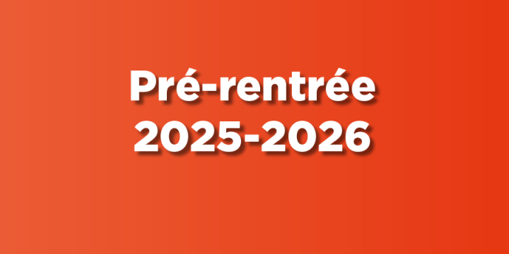 PRE RENTREE 2025/2026