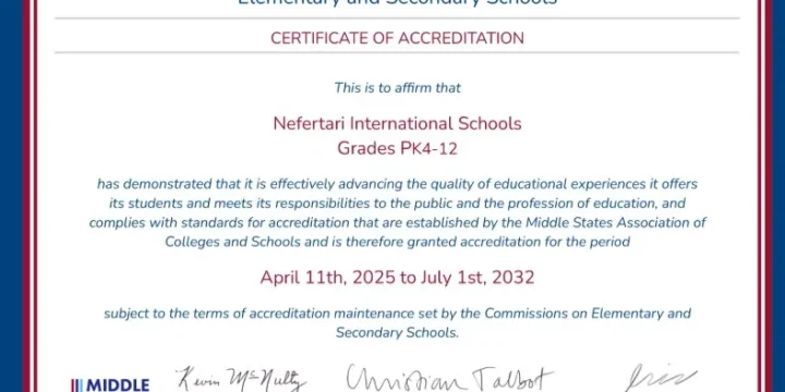 Nefertari International Schools Granted 7-Year MSA Reaccreditation