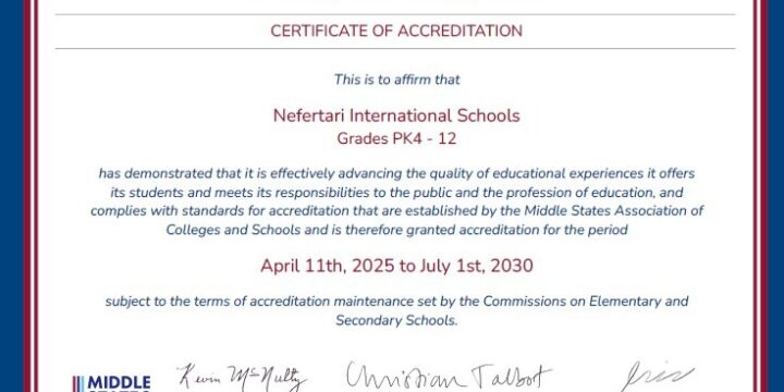 Accreditation by the Middle States Association (MSA)