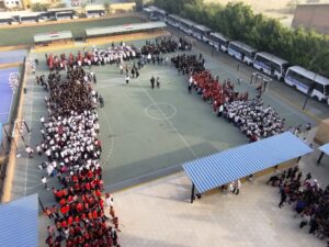 Grade 1 students are celebrating the victories of 6th of October in the computer lab.